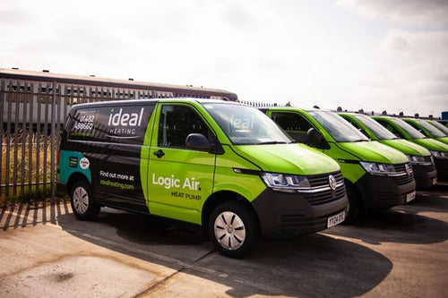 Ideal heating van fleet branding