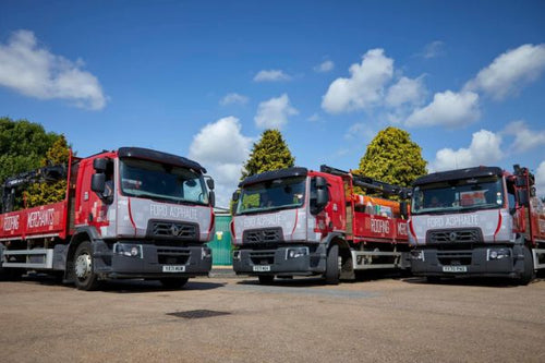 Lorry fleet graphics for Roofing Merchant