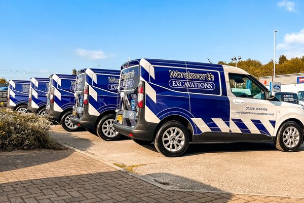wordsworth excavations small van fleet vehicle wraps